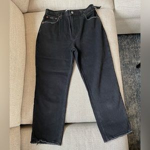 Abercrombie & Fitch Ankle Straight Ultra High Rise Jeans- size 27 SHORT -Black